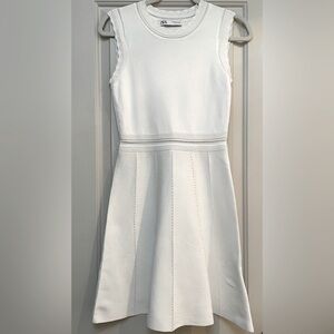 Zara White Mini Dress, Size S